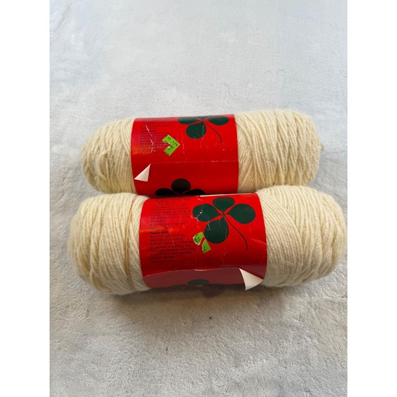 Clover Leaf Fisherman Yarn 2 Skeins 100% Acrylic Worsted Size Knitting Craft Lot - Picture 6 of 6